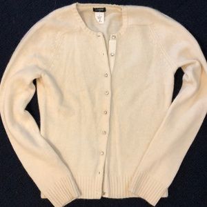 J.Crew wool cream cardigan (sm) with button detail